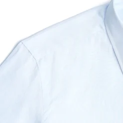 E.Marinella Camicie In Cotone|CAMICIA CLASSICA AZZURRA REGULAR In cotone popeline