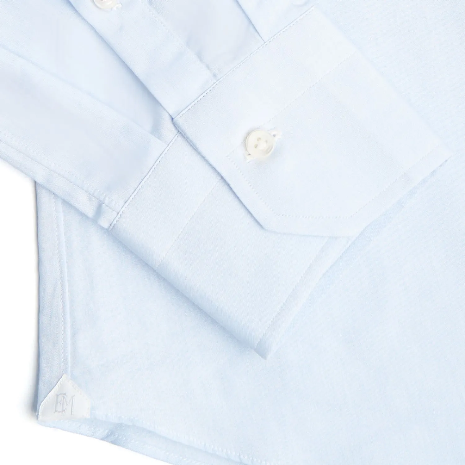 E.Marinella Camicie In Cotone|CAMICIA CLASSICA AZZURRA REGULAR In cotone popeline