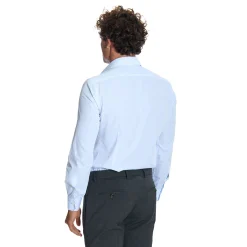 E.Marinella Camicie In Cotone|CAMICIA CLASSICA AZZURRA SLIM In cotone popeline