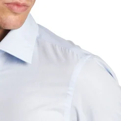 E.Marinella Camicie In Cotone|CAMICIA CLASSICA AZZURRA SLIM In cotone popeline