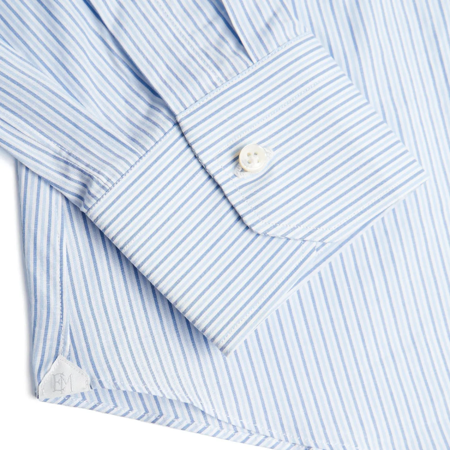 E.Marinella Camicie In Cotone|CAMICIA CLASSICA DOPPIA RIGA SLIM In cotone popeline