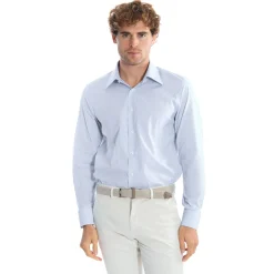 E.Marinella Camicie In Cotone|CAMICIA CLASSICA DOPPIA RIGA REGULAR In cotone popeline