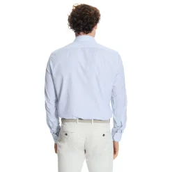 E.Marinella Camicie In Cotone|CAMICIA CLASSICA DOPPIA RIGA REGULAR In cotone popeline