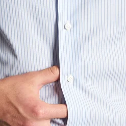 E.Marinella Camicie In Cotone|CAMICIA CLASSICA DOPPIA RIGA REGULAR In cotone popeline