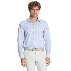 E.Marinella Camicie In Cotone|CAMICIA CLASSICA DOPPIA RIGA REGULAR In cotone popeline