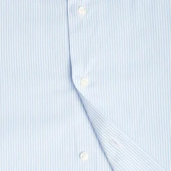 E.Marinella Camicie In Cotone|CAMICIA CLASSICA RIGHE BIANCO E AZZURRO REGULAR In cotone popeline