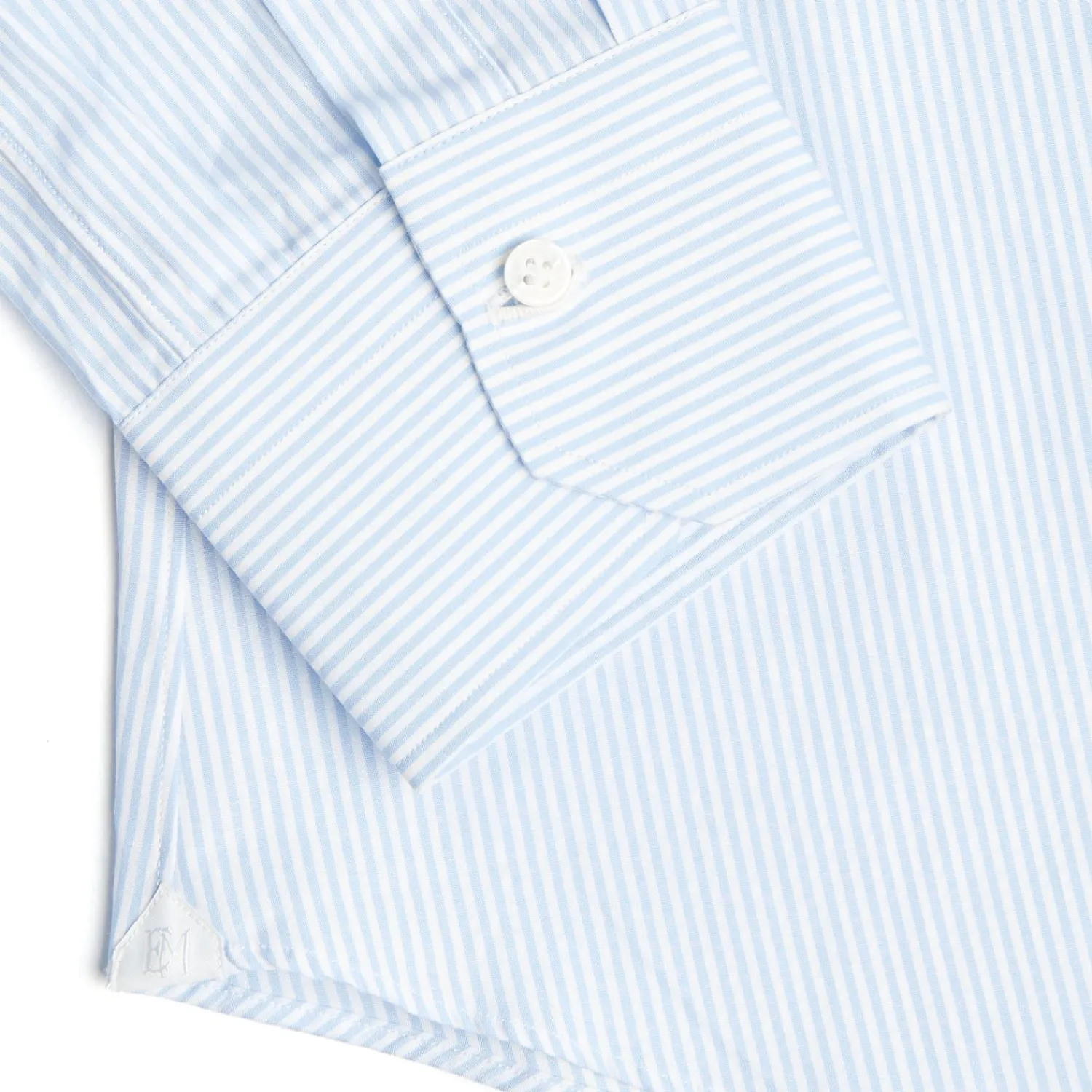 E.Marinella Camicie In Cotone|CAMICIA CLASSICA RIGHE BIANCO E AZZURRO REGULAR In cotone popeline