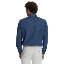 E.Marinella Camicie In Cotone|CAMICIA DI JEANS Blu