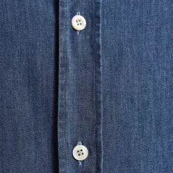 E.Marinella Camicie In Cotone|CAMICIA DI JEANS Blu