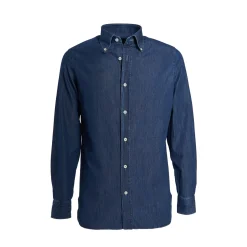 E.Marinella Camicie In Cotone|CAMICIA DI JEANS Blu