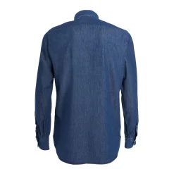 E.Marinella Camicie In Cotone|CAMICIA DI JEANS Blu