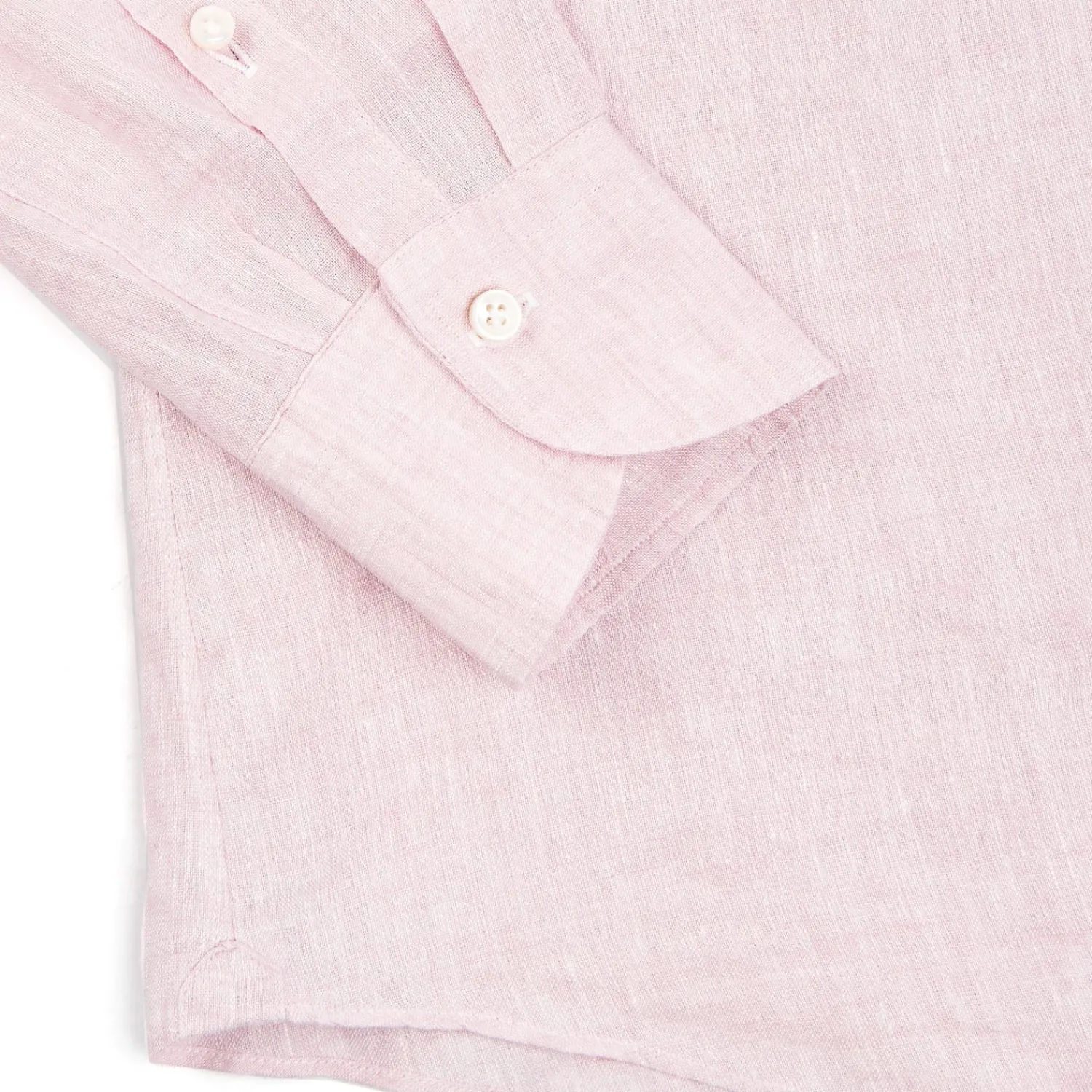 E.Marinella Camicie In Lino|CAMICIA IN LINO LILLA Con bottoni in madreperla