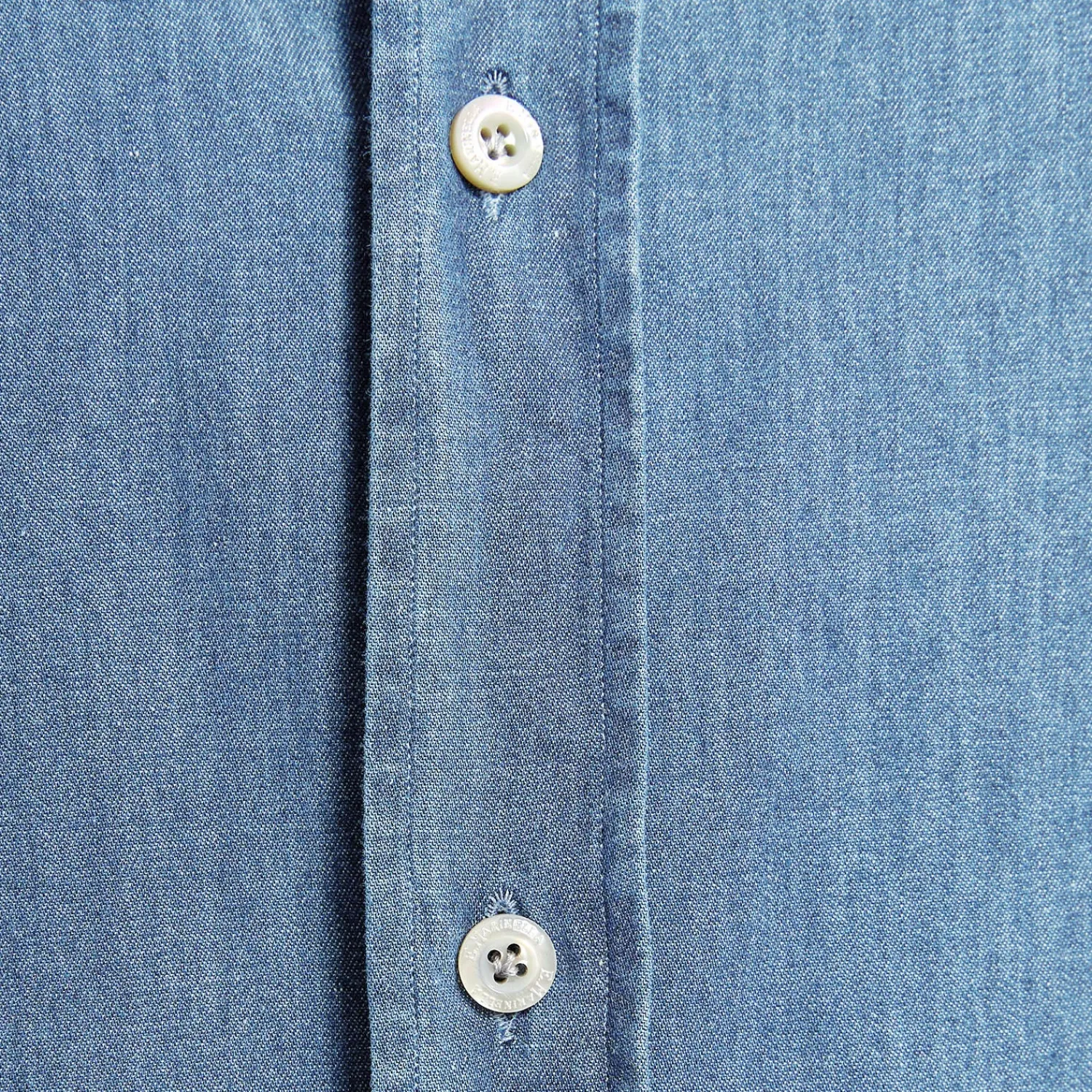 E.Marinella Camicie In Cotone|CAMICIA JEANS DELAVE Blu chiaro