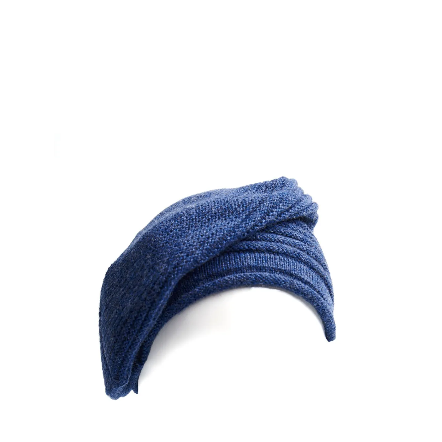 E.Marinella Cappelli|CAPPELLO BASCO A RIGHE BLU In cashmere