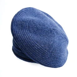 E.Marinella Cappelli|CAPPELLO BASCO A RIGHE BLU In cashmere