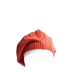 E.Marinella Cappelli|CAPPELLO BASCO A TRECCE ARANCIONE In cashmere