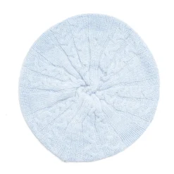 E.Marinella Cappelli|CAPPELLO BASCO A TRECCE AZZURRO In cashmere