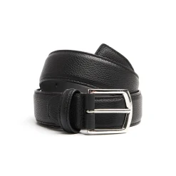E.Marinella Cinture|CINTURA CLASSICA NERA In pelle martellata