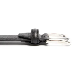 E.Marinella Cinture|CINTURA CLASSICA NERA In pelle martellata
