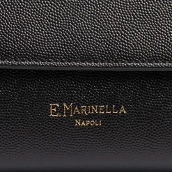 E.Marinella Mini Bag|CLUTCH BAG NERA In pelle bottolata