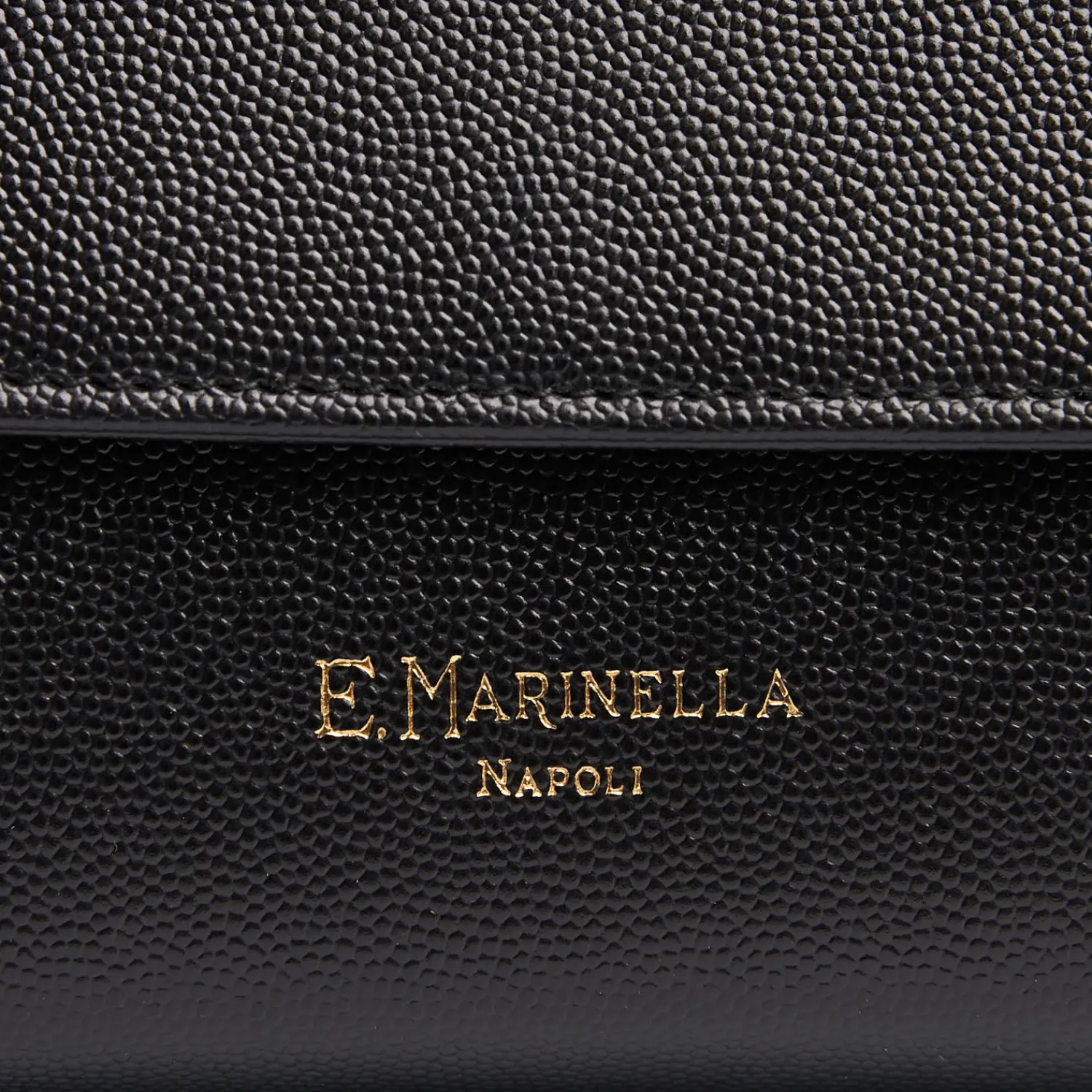 E.Marinella Mini Bag|CLUTCH BAG NERA In pelle bottolata