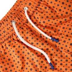E.Marinella Costumi Da Uomo|COSTUME DA BAGNO ARANCIONE Macrofantasia fiore