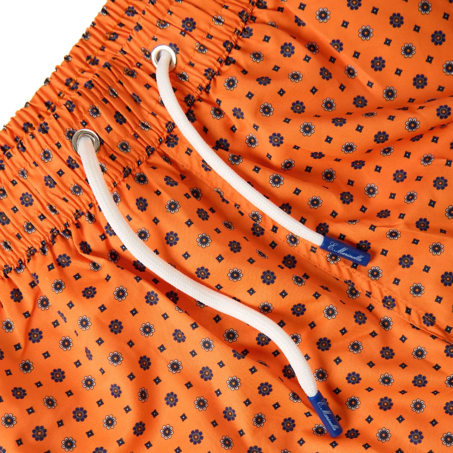 E.Marinella Costumi Da Uomo|COSTUME DA BAGNO ARANCIONE Macrofantasia fiore
