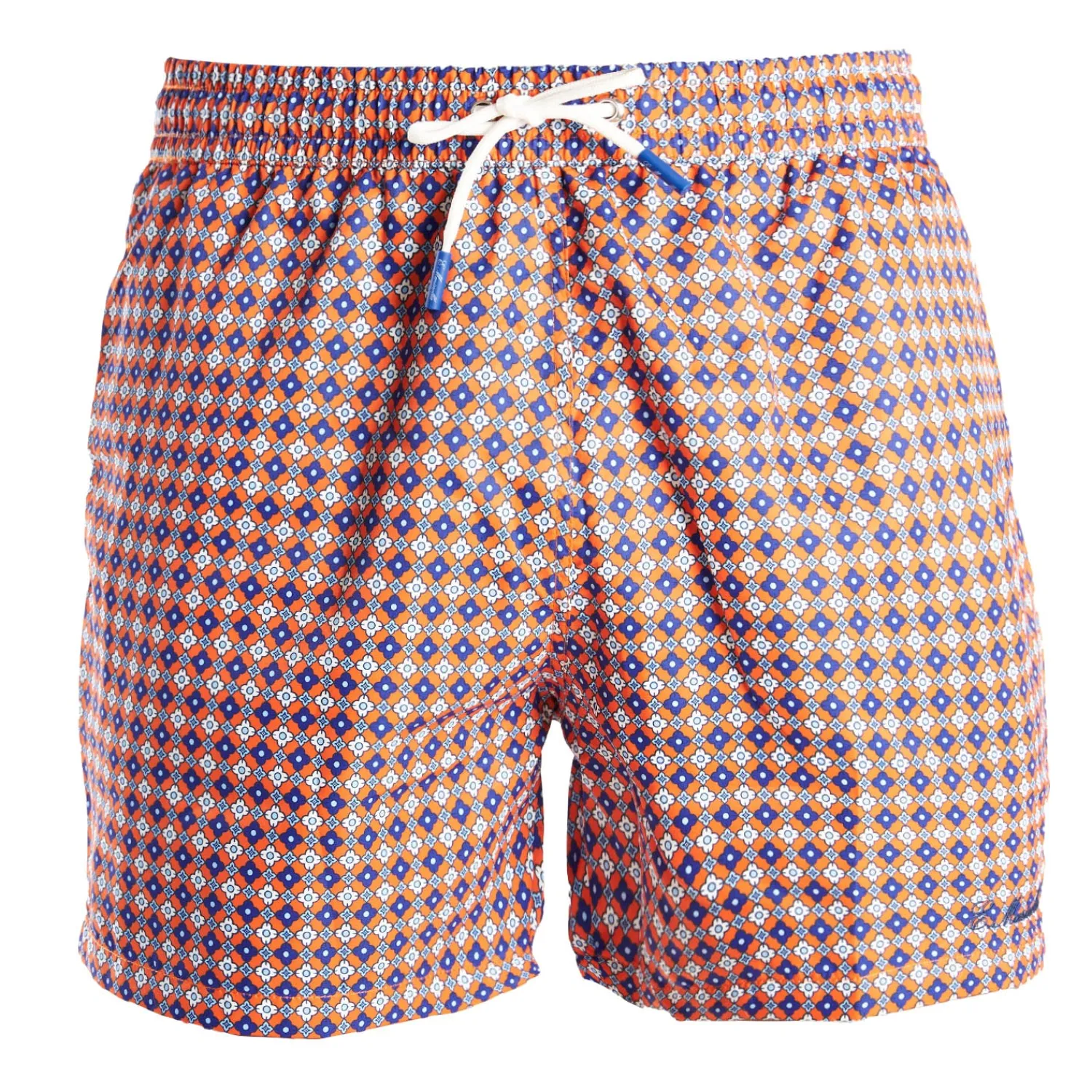 E.Marinella Costumi Da Uomo|COSTUME DA BAGNO ARANCIONE Macrofantasia fiore