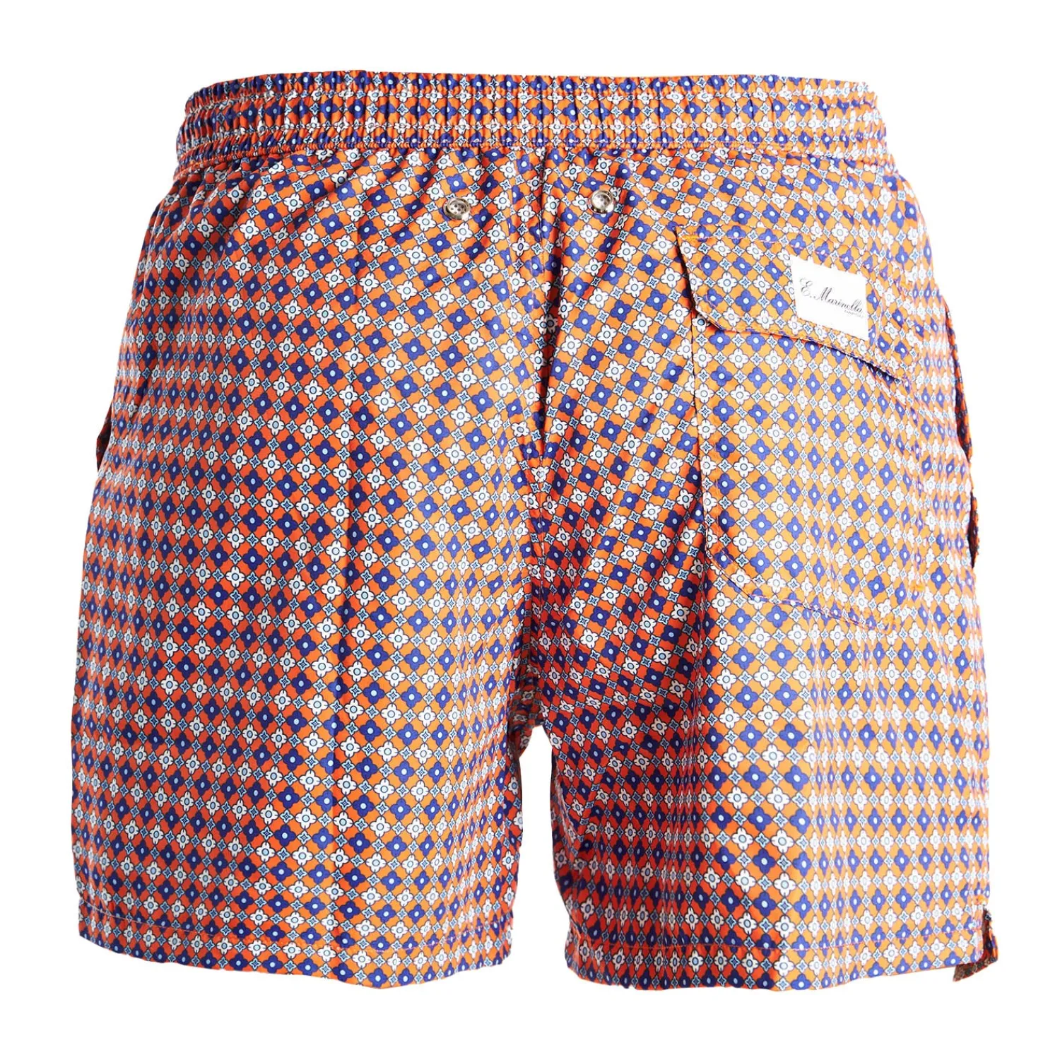 E.Marinella Costumi Da Uomo|COSTUME DA BAGNO ARANCIONE Macrofantasia fiore