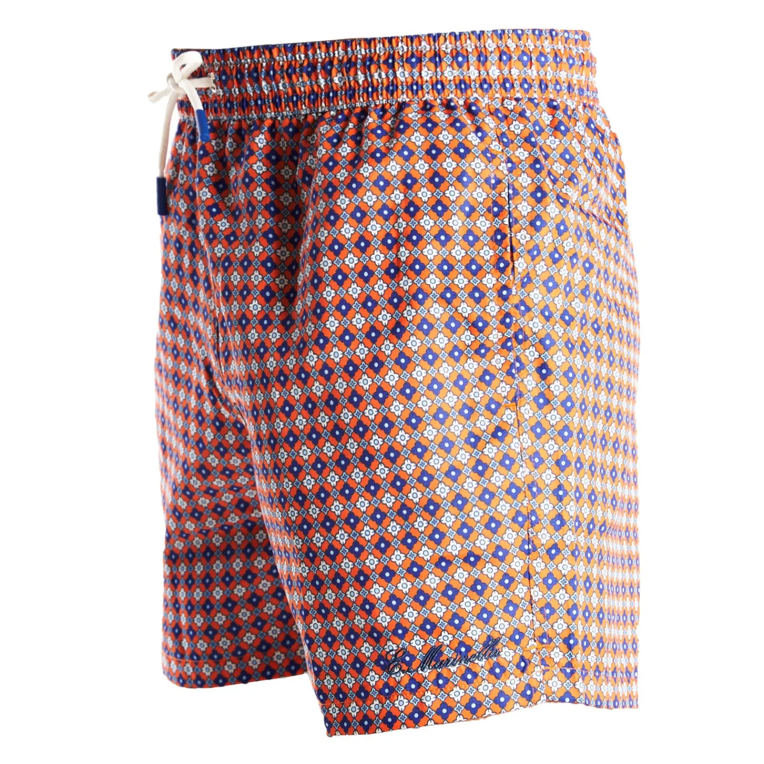 E.Marinella Costumi Da Uomo|COSTUME DA BAGNO ARANCIONE Macrofantasia fiore