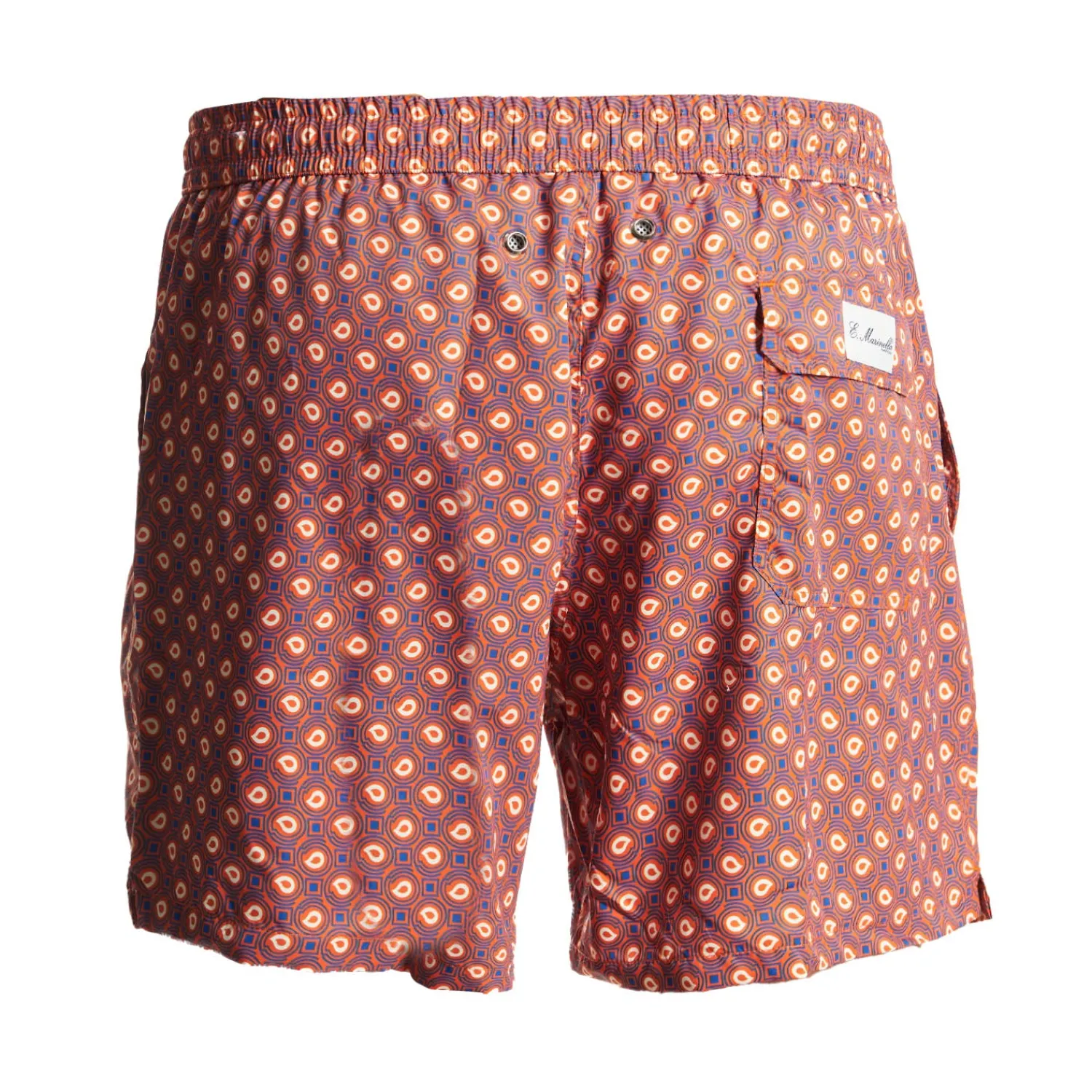 E.Marinella Costumi Da Uomo|COSTUME DA BAGNO ARANCIONE Paisley