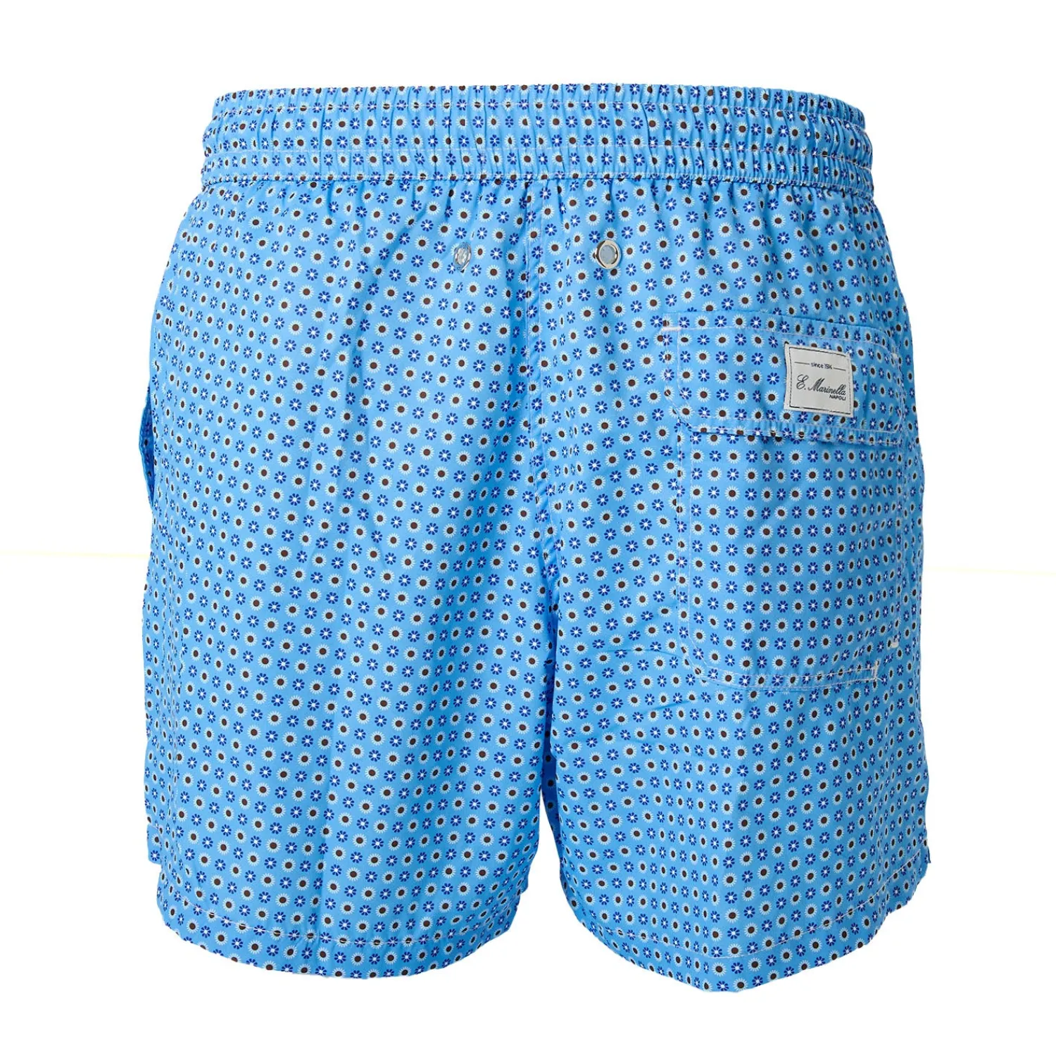 E.Marinella Costumi Da Uomo|COSTUME DA BAGNO AZZURRO Macrofantasia fiore