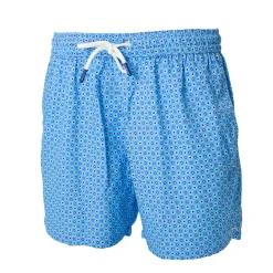 E.Marinella Costumi Da Uomo|COSTUME DA BAGNO AZZURRO Macrofantasia fiore