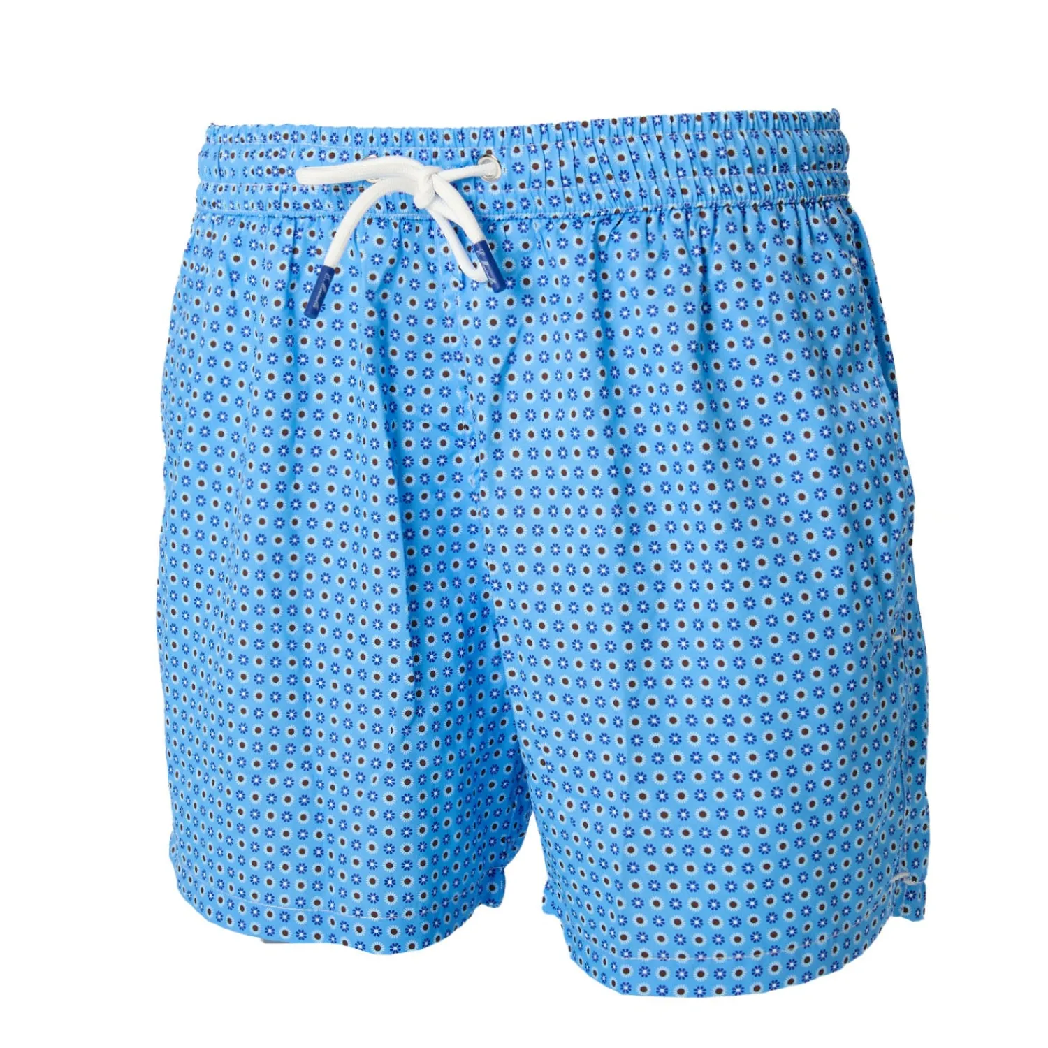 E.Marinella Costumi Da Uomo|COSTUME DA BAGNO AZZURRO Macrofantasia fiore