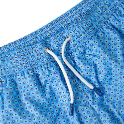 E.Marinella Costumi Da Uomo|COSTUME DA BAGNO AZZURRO Macrofantasia fiore