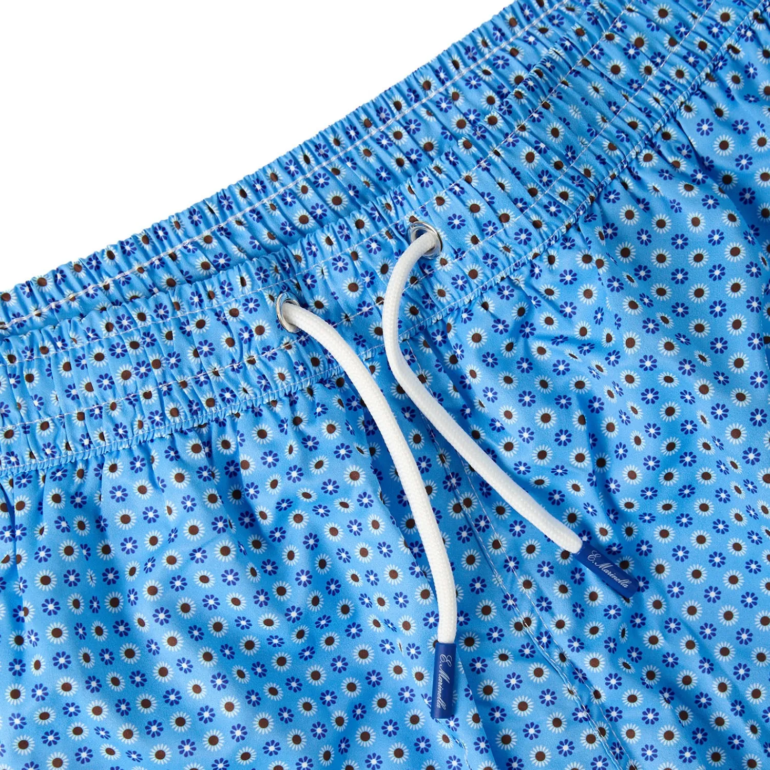 E.Marinella Costumi Da Uomo|COSTUME DA BAGNO AZZURRO Macrofantasia fiore