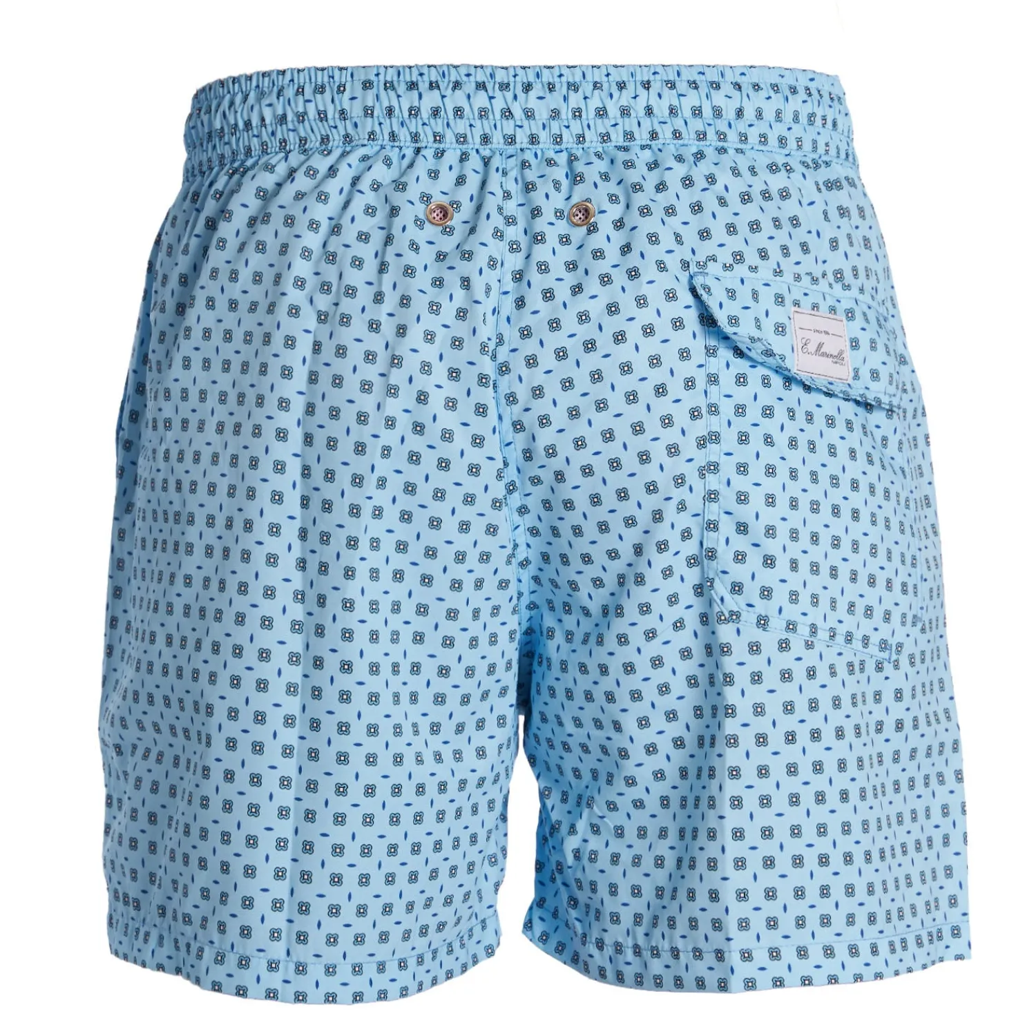 E.Marinella Costumi Da Uomo|COSTUME DA BAGNO AZZURRO Macrofantasia fiore