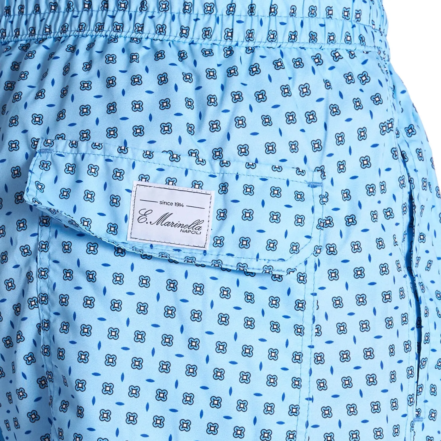 E.Marinella Costumi Da Uomo|COSTUME DA BAGNO AZZURRO Macrofantasia fiore