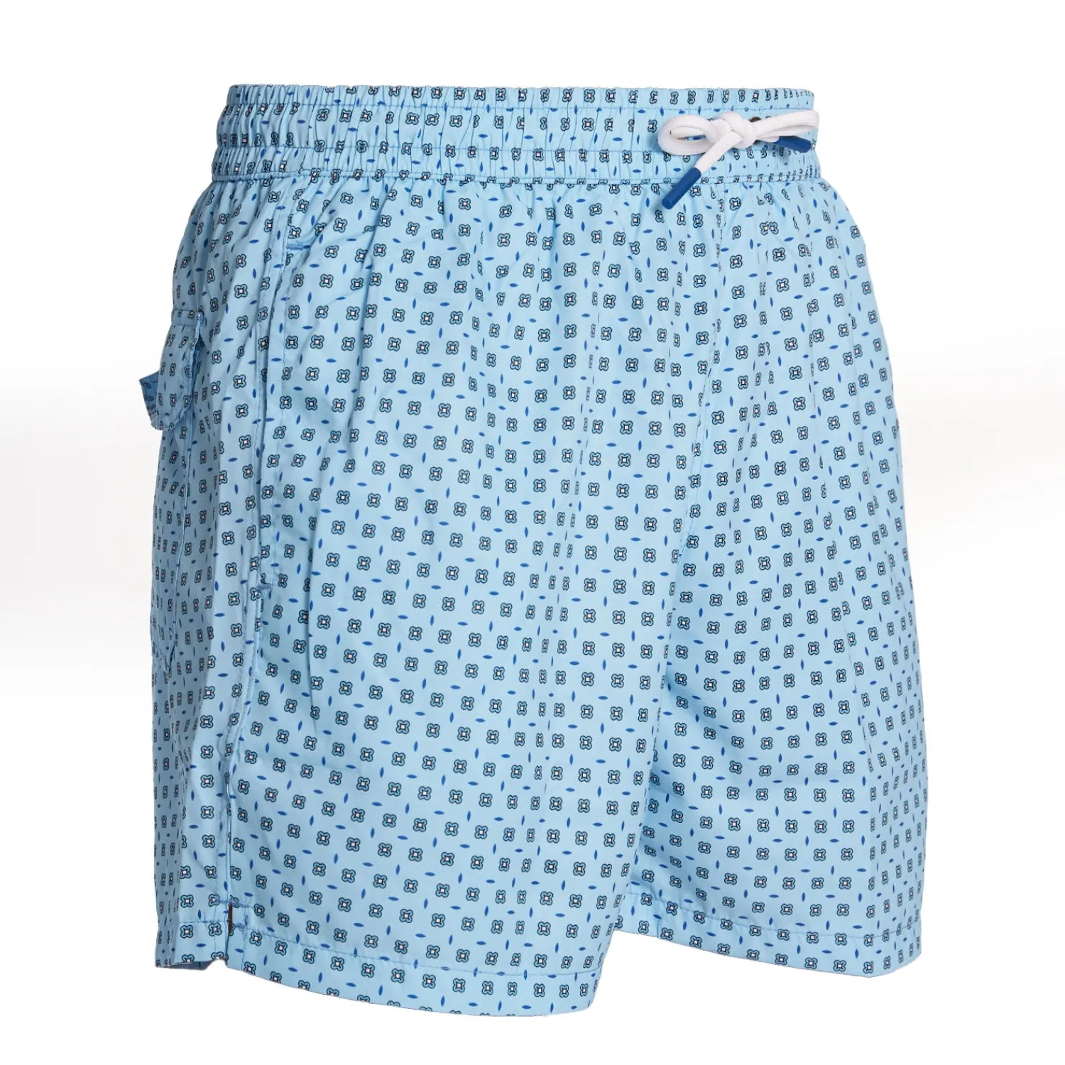 E.Marinella Costumi Da Uomo|COSTUME DA BAGNO AZZURRO Macrofantasia fiore
