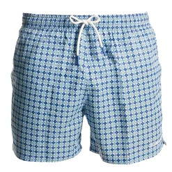 E.Marinella Costumi Da Uomo|COSTUME DA BAGNO AZZURRO Macrofantasia fiore