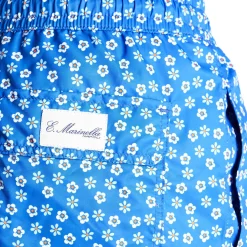 E.Marinella Costumi Da Uomo|COSTUME DA BAGNO AZZURRO Macrofantasia fiore