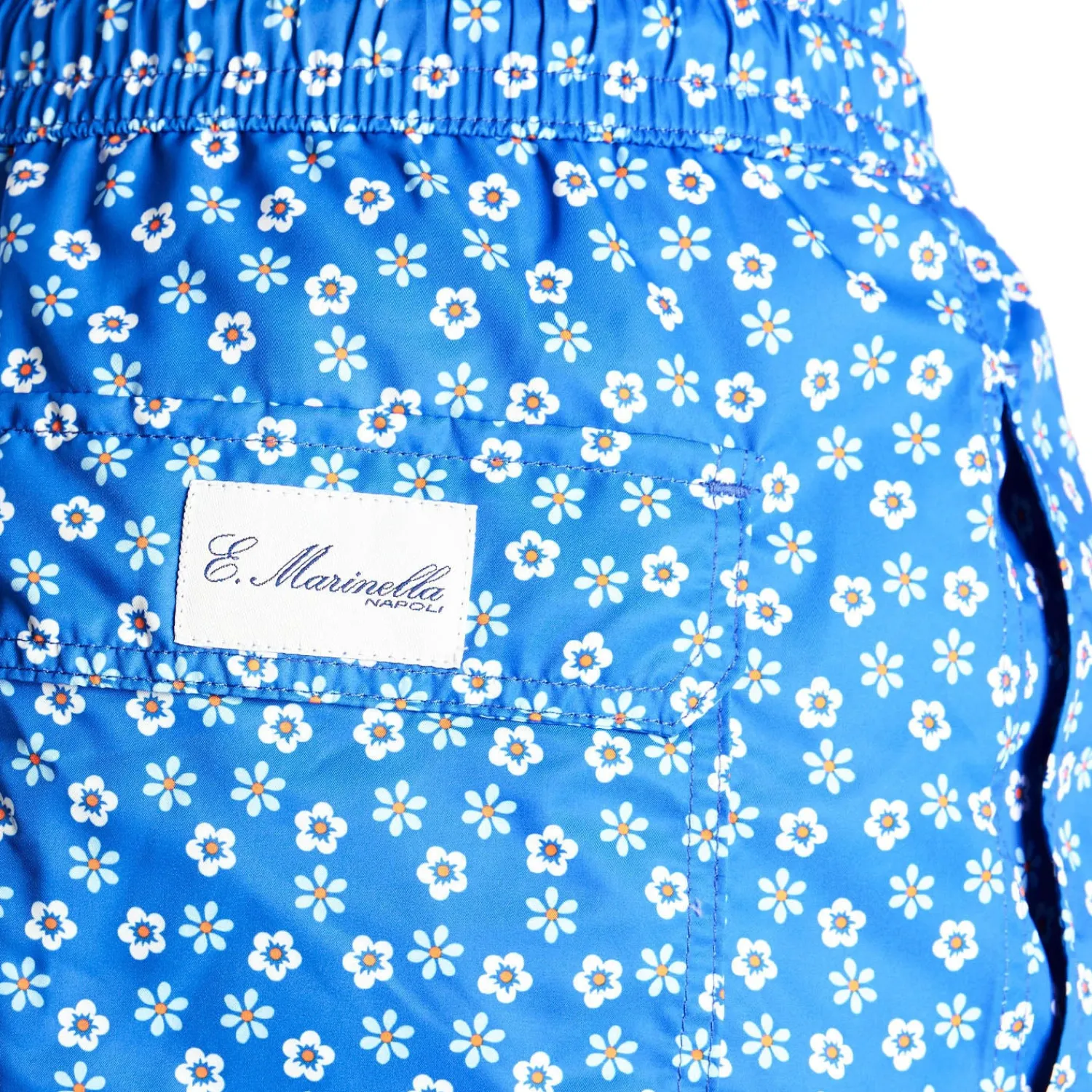 E.Marinella Costumi Da Uomo|COSTUME DA BAGNO AZZURRO Macrofantasia fiore