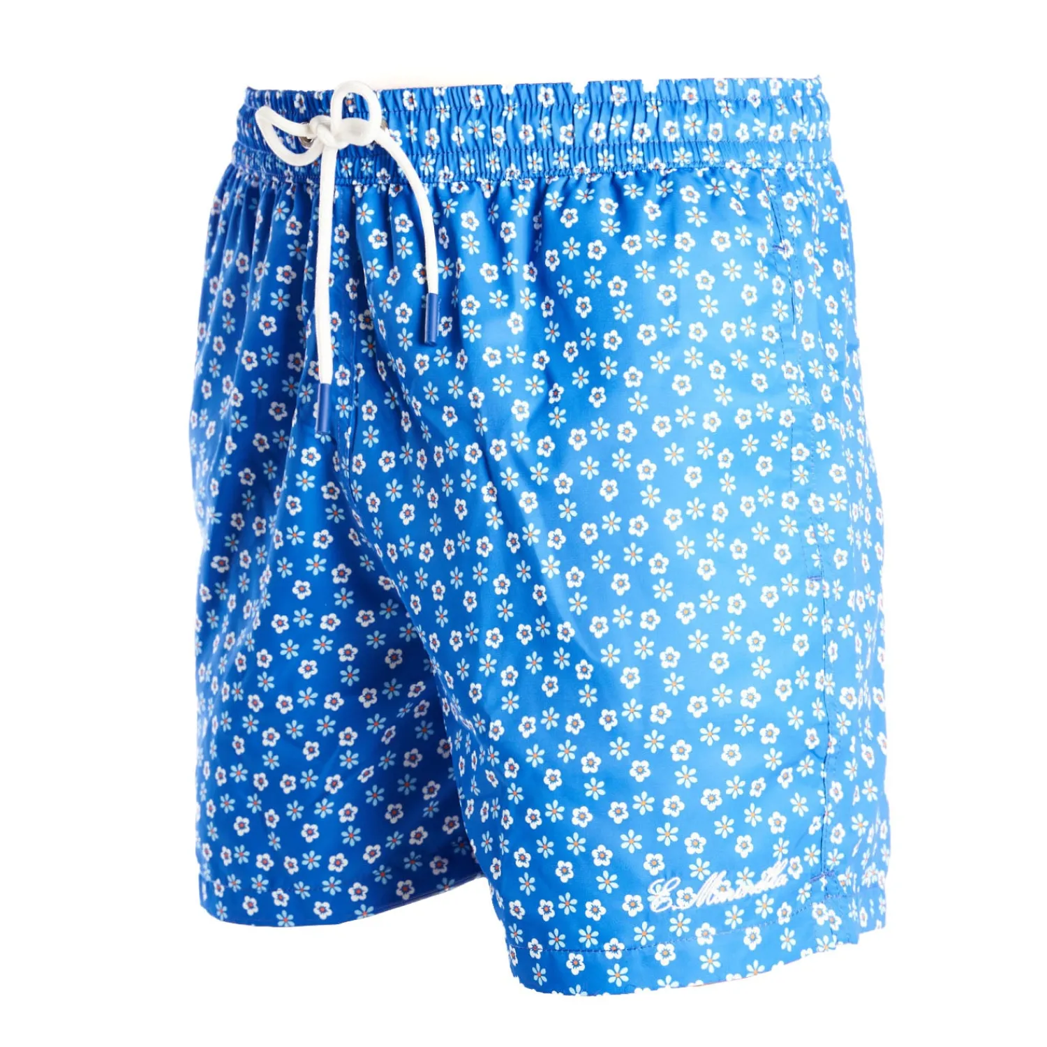 E.Marinella Costumi Da Uomo|COSTUME DA BAGNO AZZURRO Macrofantasia fiore