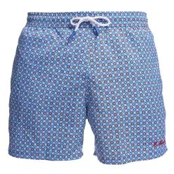 E.Marinella Costumi Da Uomo|COSTUME DA BAGNO AZZURRO Macrofantasia fiore