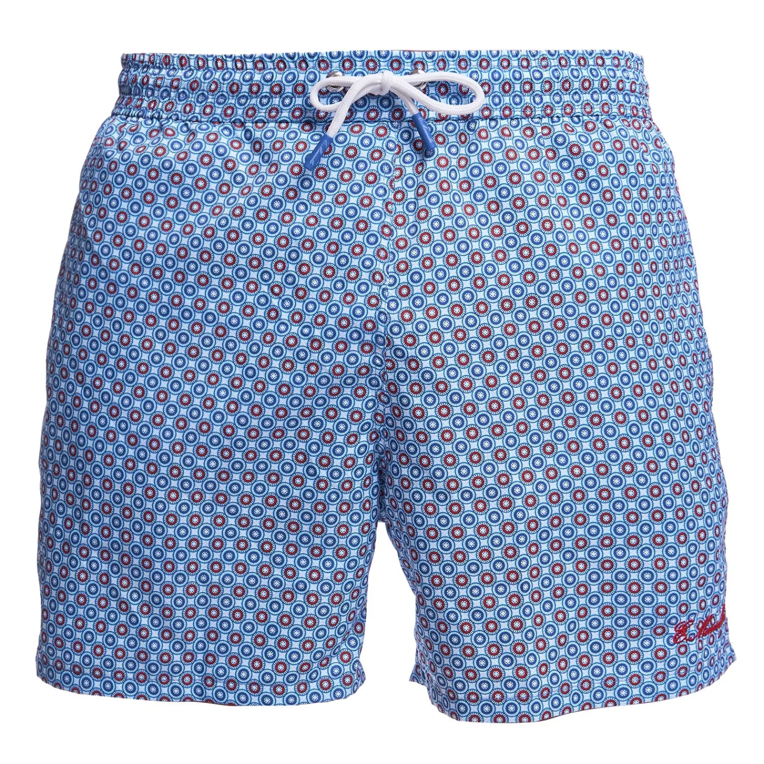 E.Marinella Costumi Da Uomo|COSTUME DA BAGNO AZZURRO Macrofantasia fiore