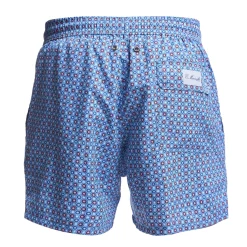 E.Marinella Costumi Da Uomo|COSTUME DA BAGNO AZZURRO Macrofantasia fiore