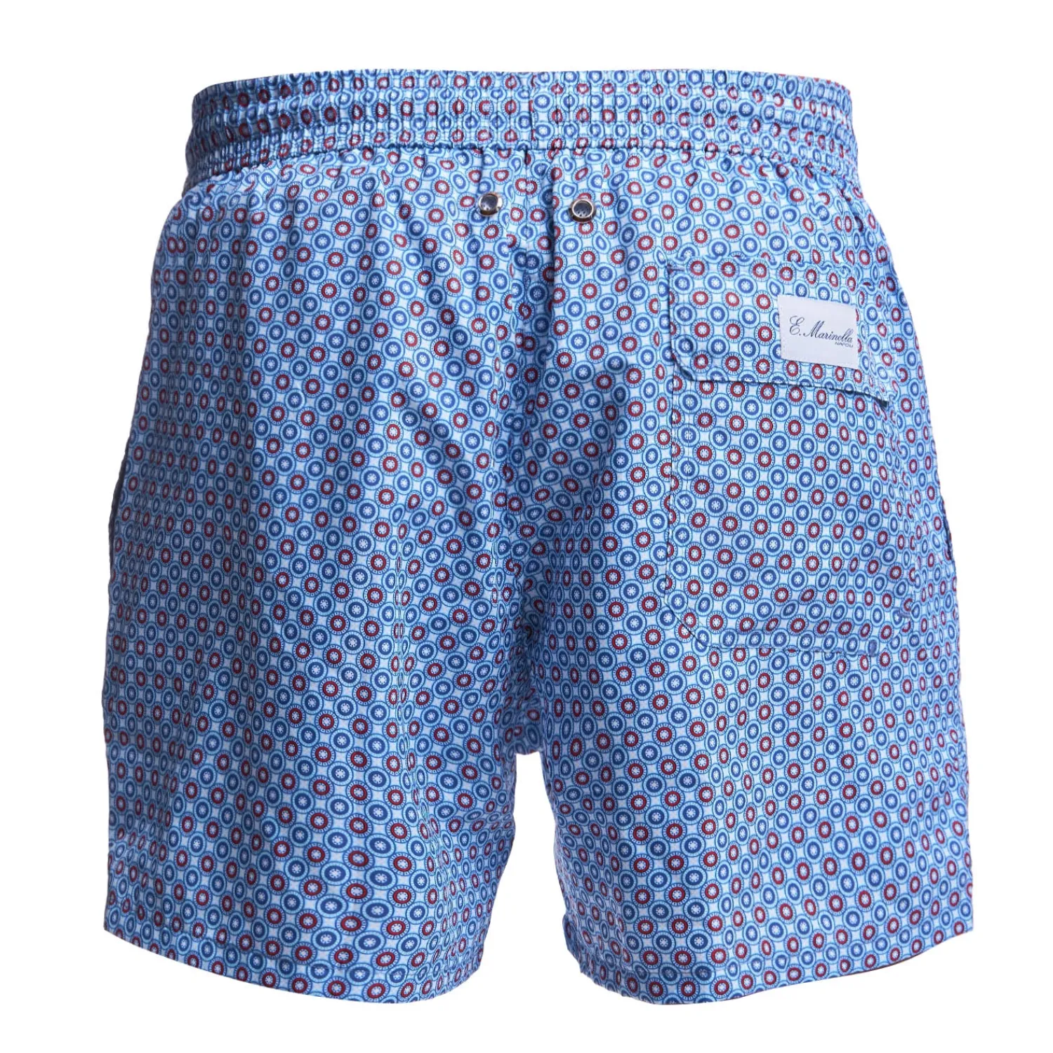 E.Marinella Costumi Da Uomo|COSTUME DA BAGNO AZZURRO Macrofantasia fiore