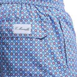 E.Marinella Costumi Da Uomo|COSTUME DA BAGNO AZZURRO Macrofantasia fiore