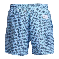 E.Marinella Costumi Da Uomo|COSTUME DA BAGNO AZZURRO Macrofantasia fiore