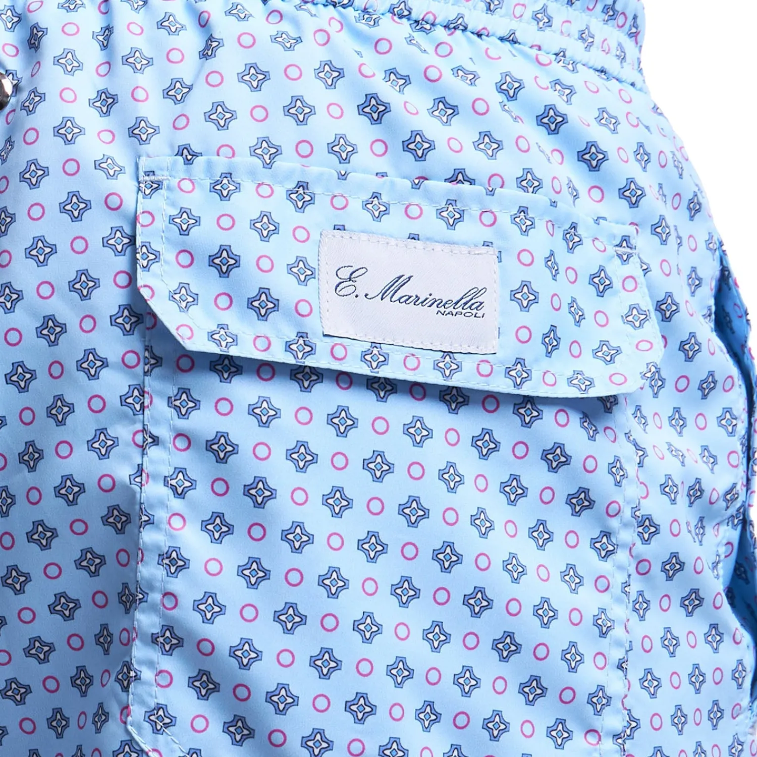 E.Marinella Costumi Da Uomo|COSTUME DA BAGNO AZZURRO Microfantasia fiore